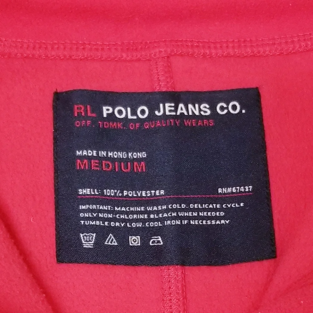 Ralph Lauren Polo Jeans Co Boy's Red Fleece Vest Sz M